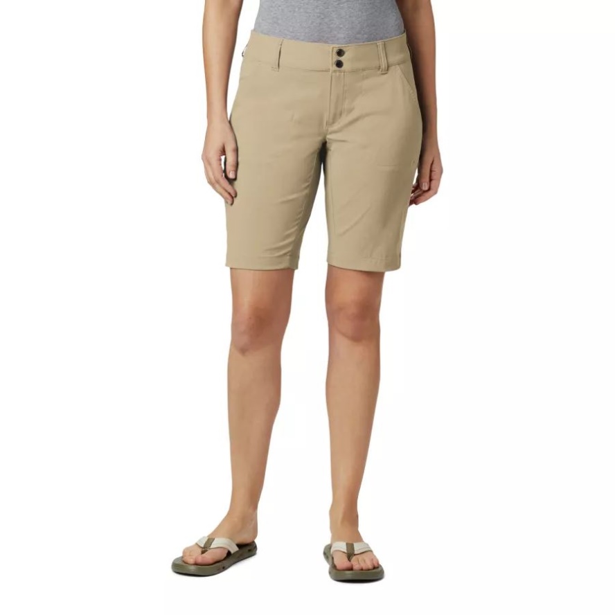 Women's Saturday Trail Long Shorts British Tan Columbia Sale