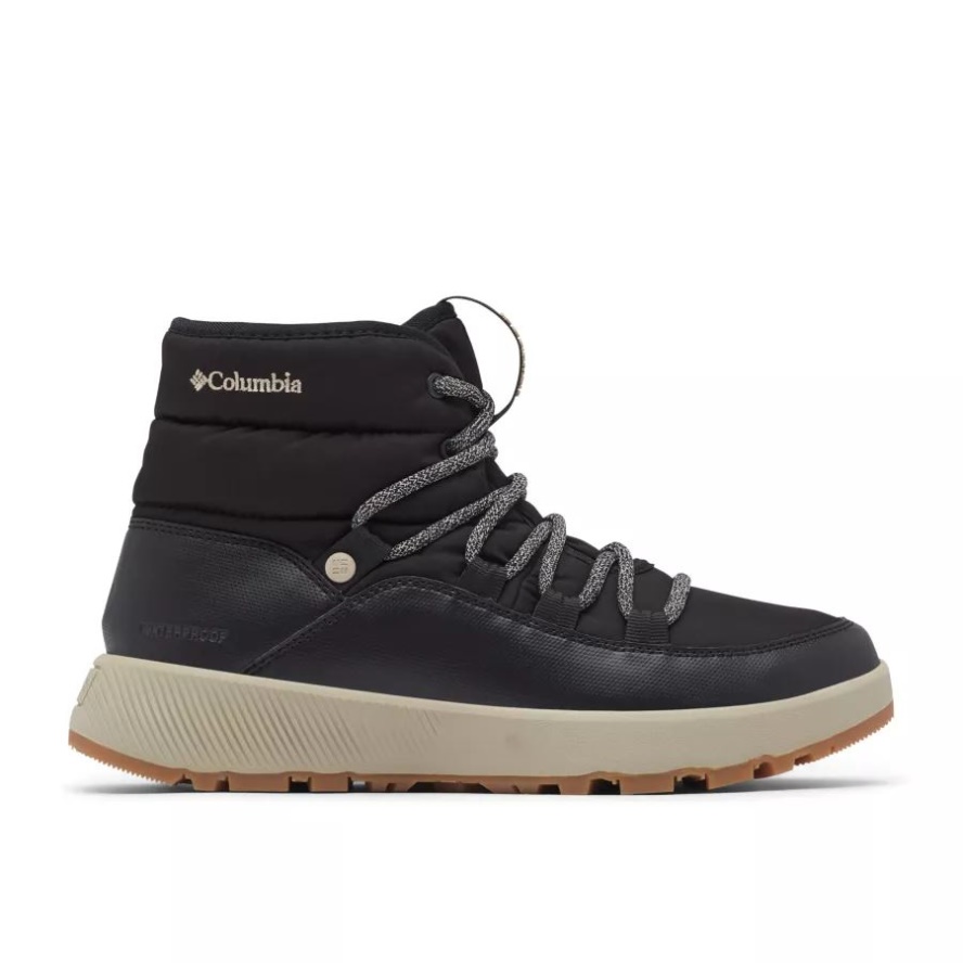 Women's Slopeside Village Omni-Heat Mid Winter Boot Black/Silver Sage Columbia Sale