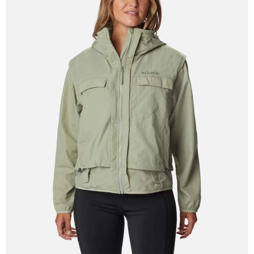 Women's Spring Canyon Wind Interchange Jacket Columbia Sale Safari