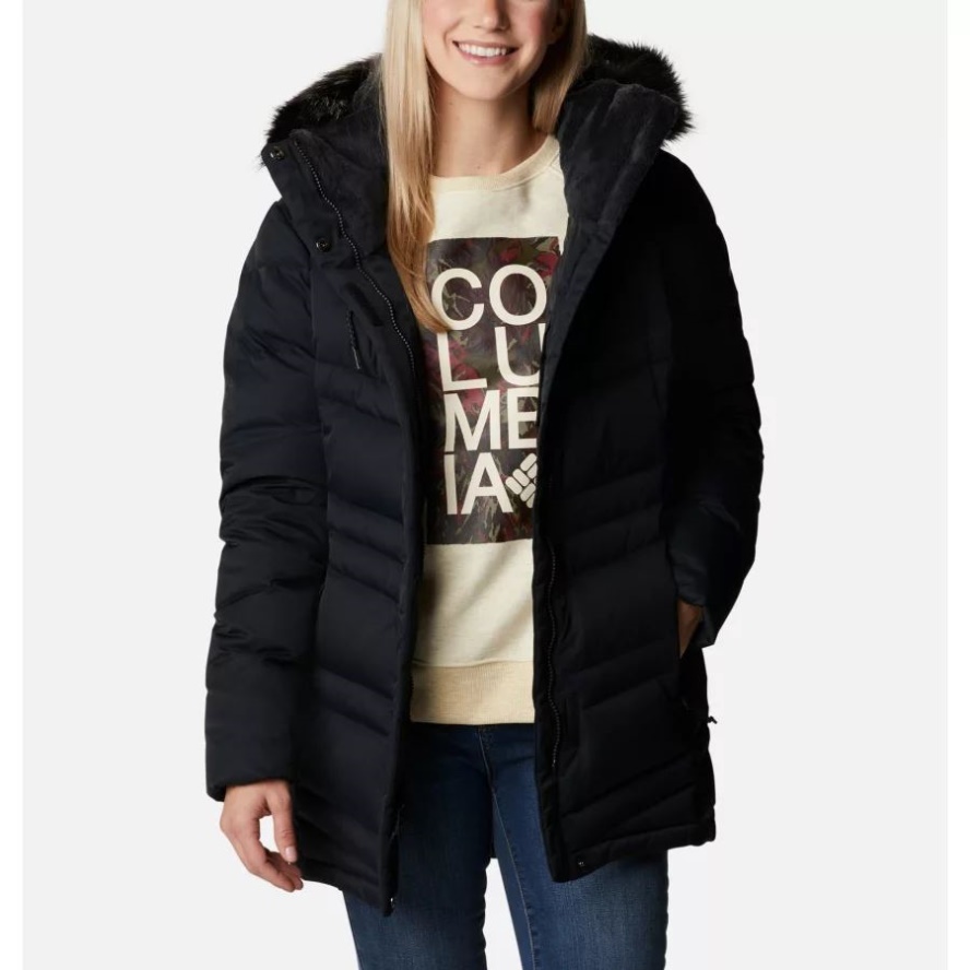 Women's St. Cloud Hooded Mid Down Jacket Columbia Sale Black