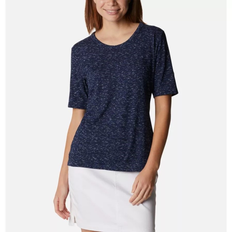 Women's Stanley Park Short Sleeve Shirt Nocturnal Spacedye Columbia Sale