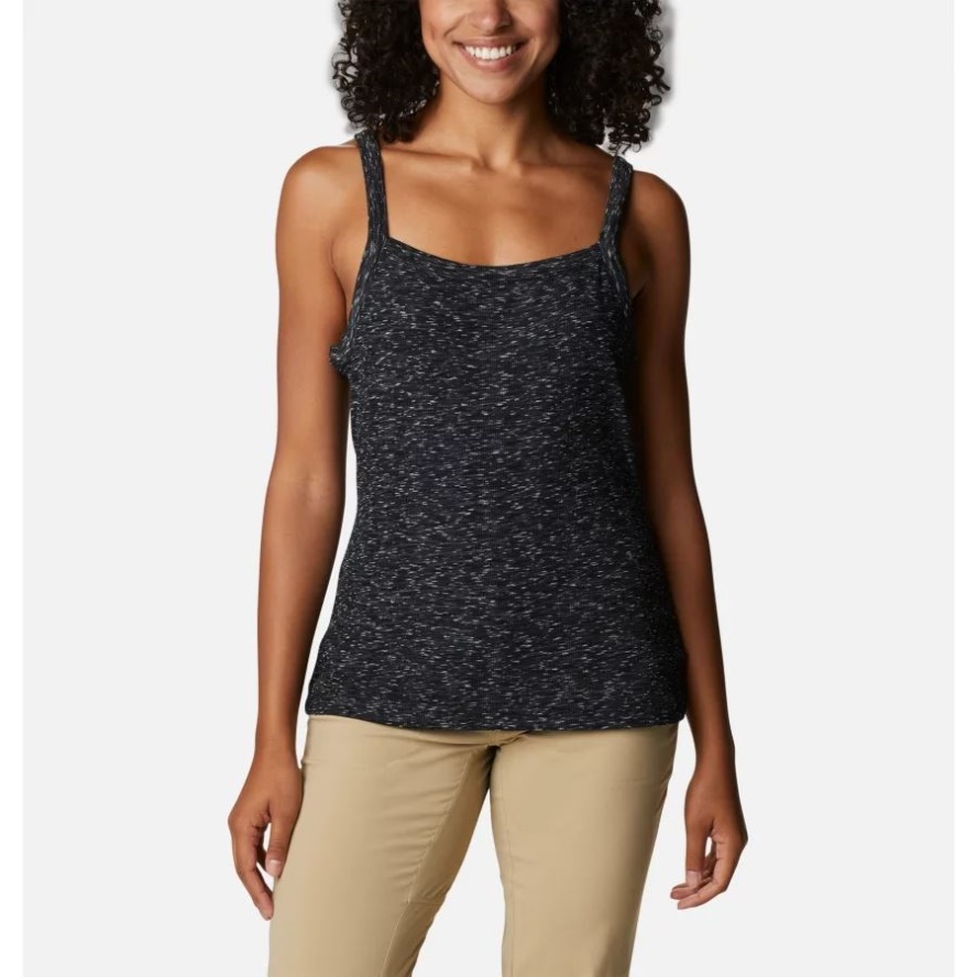 Women's Stanley Park Tank Columbia Sale Black Spacedye