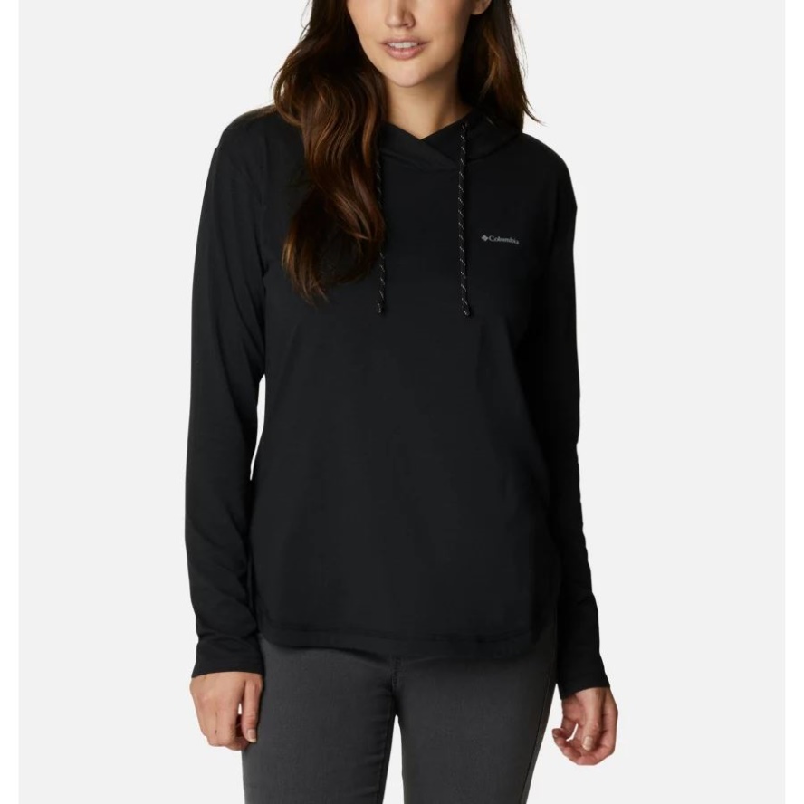 Women's Sun Trek Hooded Pullover Columbia Sale Black
