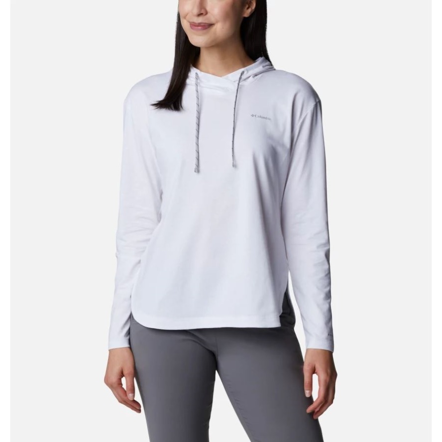 Women's Sun Trek Hooded Pullover White Columbia Sale