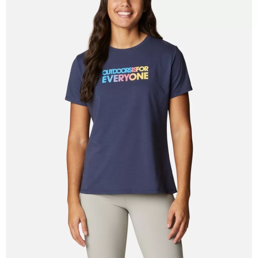Women's Sun Trek Technical Graphic T-Shirt Columbia Sale Nocturnal/Everyone Outdoors Gradient