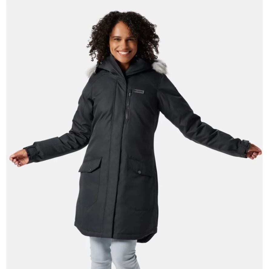 Women's Suttle Mountain Long Insulated Jacket Black Columbia Sale