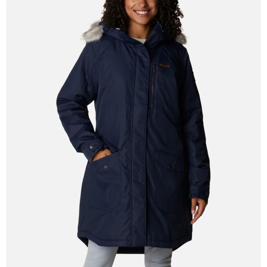 Women's Suttle Mountain Long Insulated Jacket Columbia Sale Dark Nocturnal
