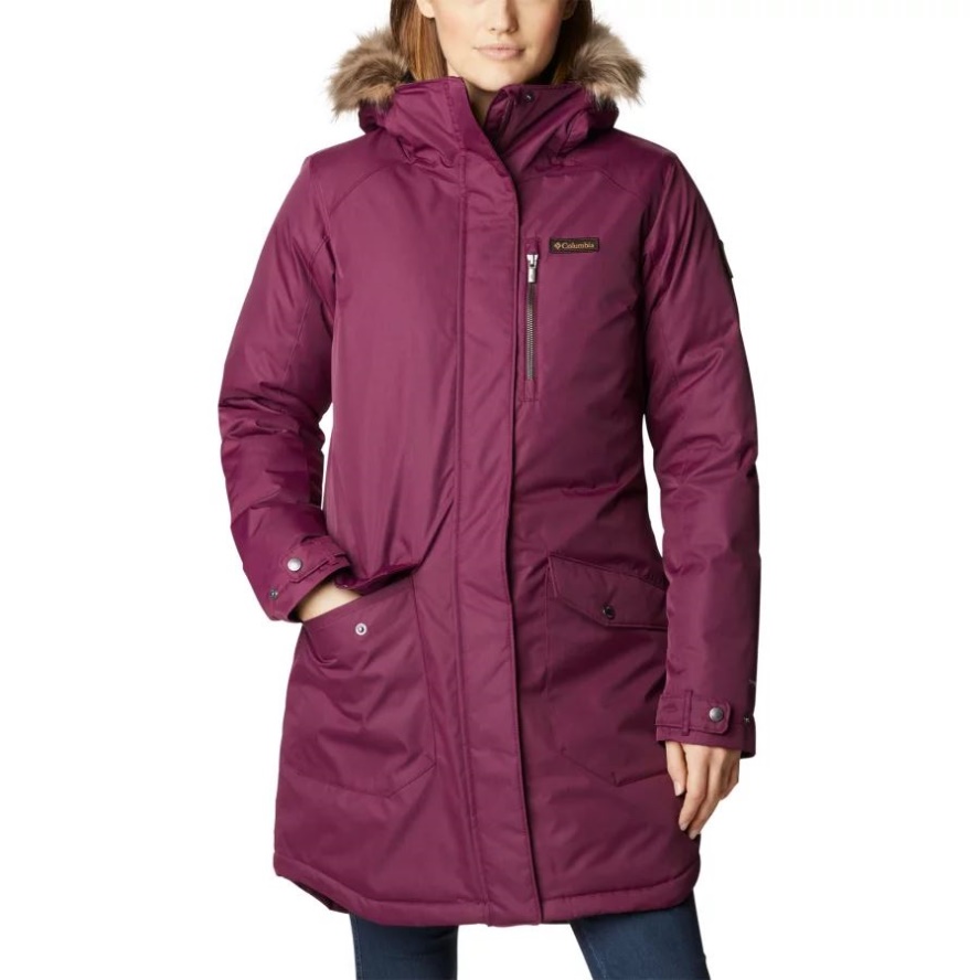 Women's Suttle Mountain Long Insulated Jacket Marionberry Columbia Sale Brand