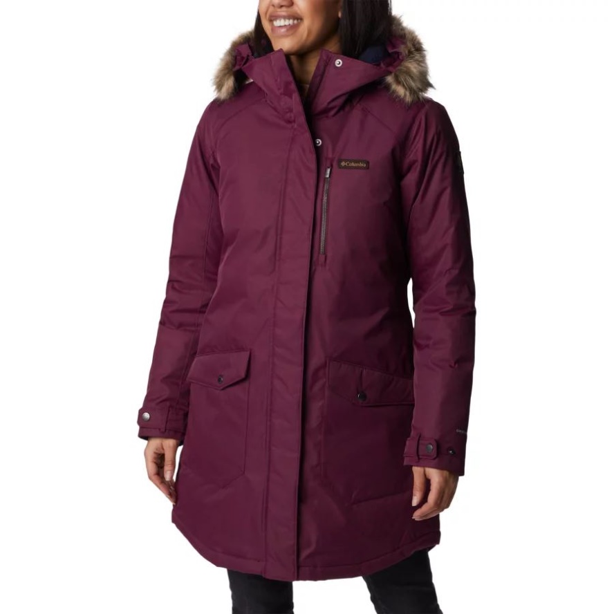 Women's Suttle Mountain Long Insulated Jacket Marionberry Columbia Sale