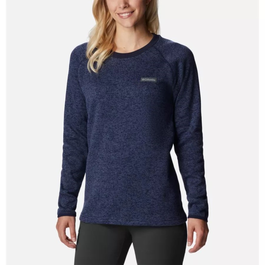 Women's Sweater Weather Fleece Crew Shirt Dark Nocturnal Heather Columbia Sale