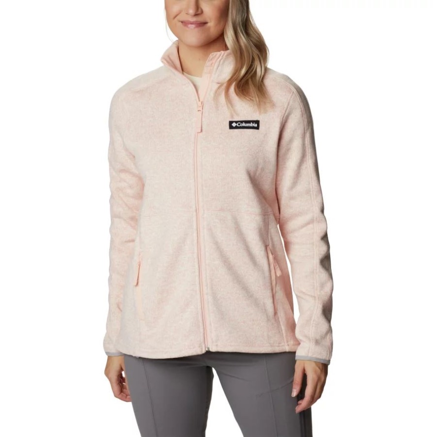 Women's Sweater Weather Fleece Jacket Peach Blossom Heather Columbia Sale