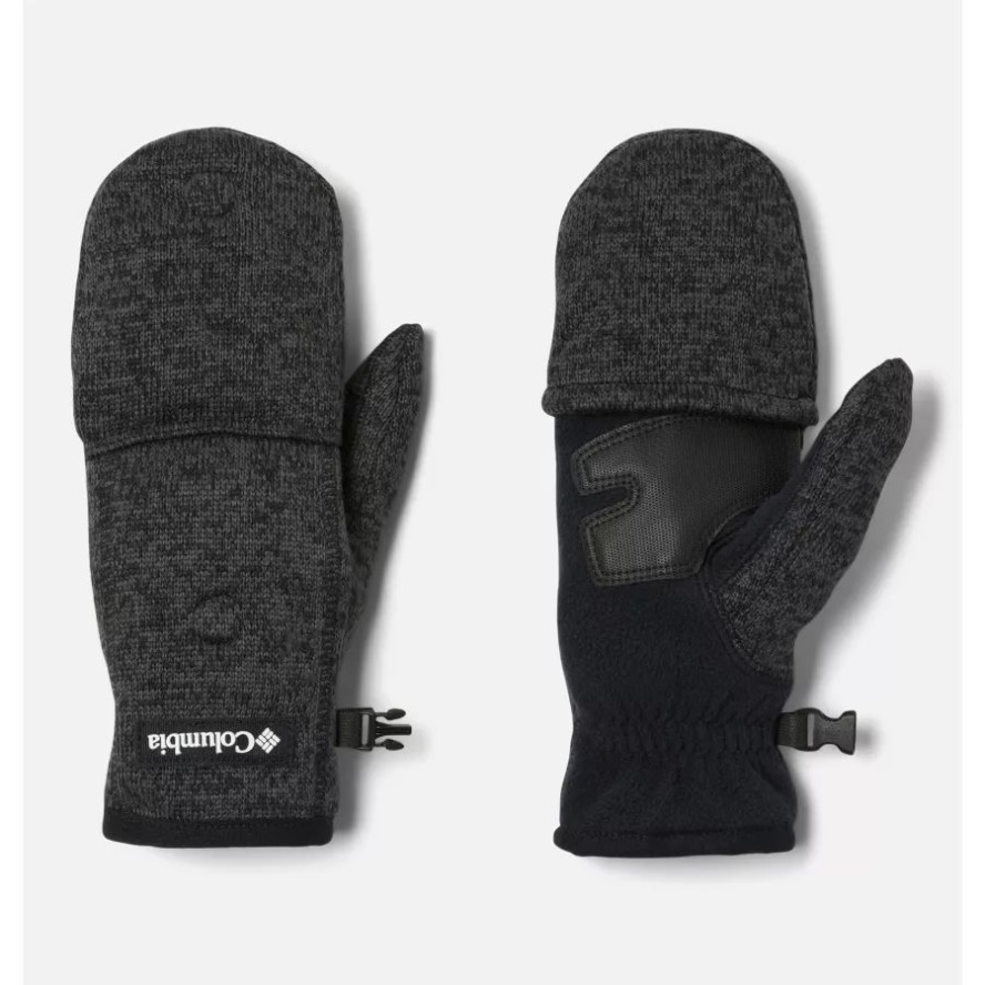 Women's Sweater Weather Flip Mittens Black Heather Columbia Sale