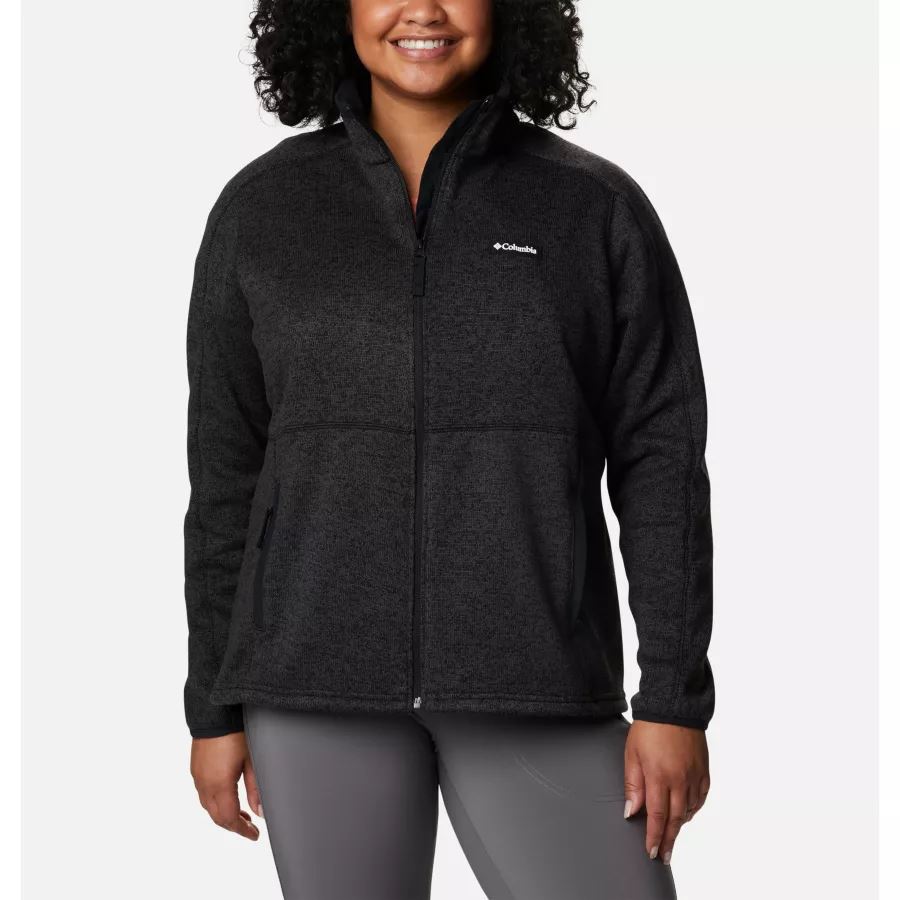 Women's Sweater Weather Full Zip Plus Size Columbia Sale Black Heather