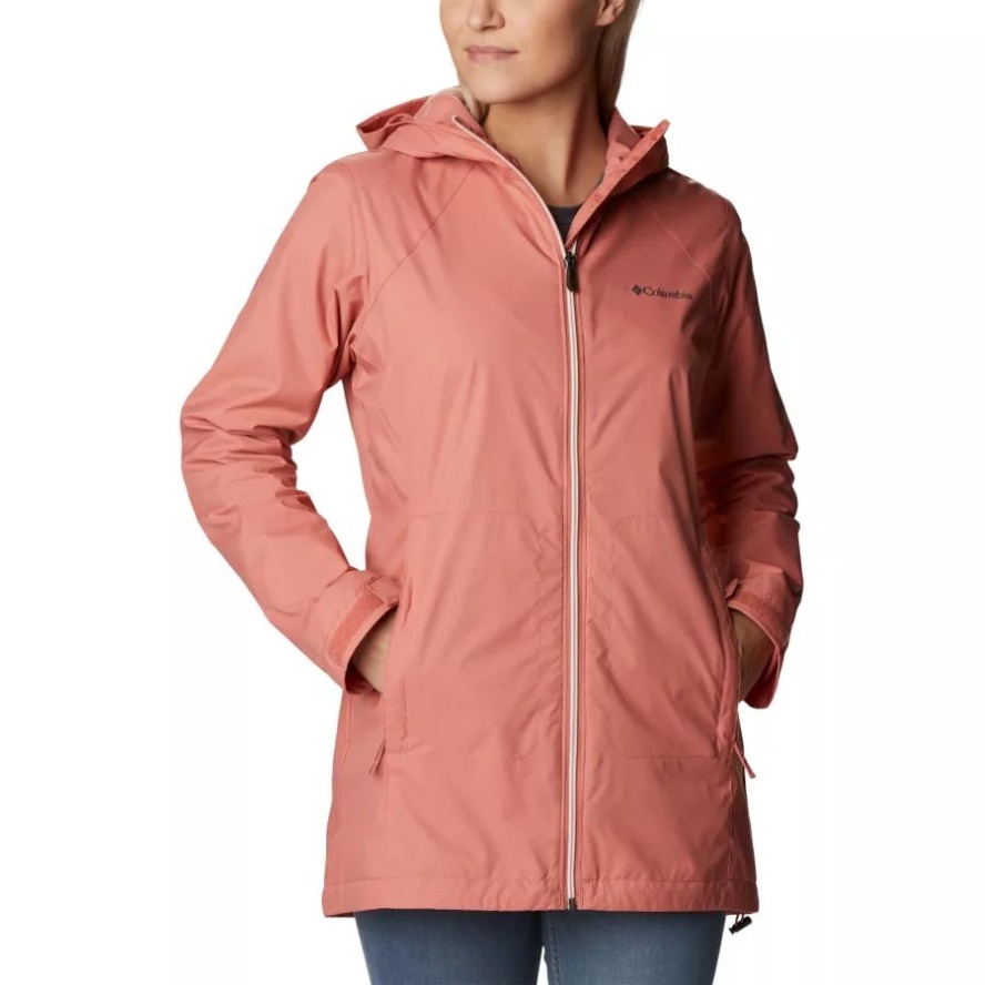 Women's Switchback Lined Long Jacket Columbia Sale Dark Coral