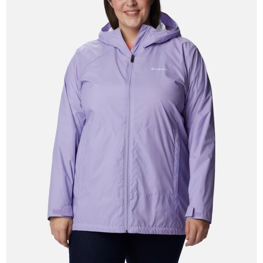Women's Switchback Lined Long Jacket Plus Size Columbia Sale Frosted Purple