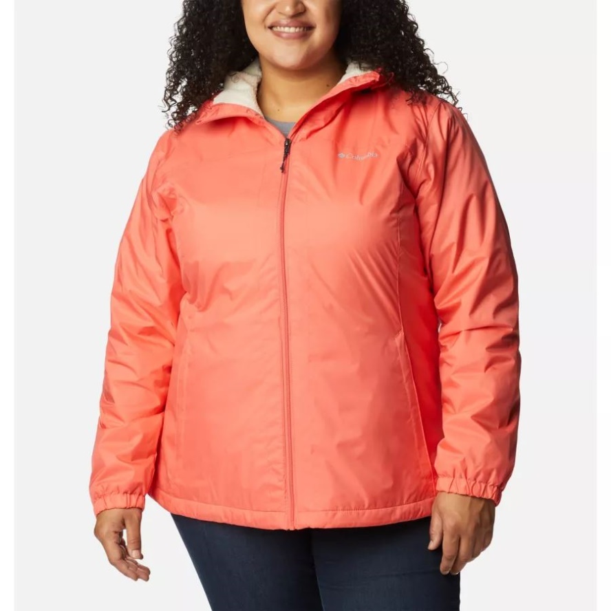 Women's Switchback Sherpa Lined Jacket Plus Size Columbia Sale Blush Pink