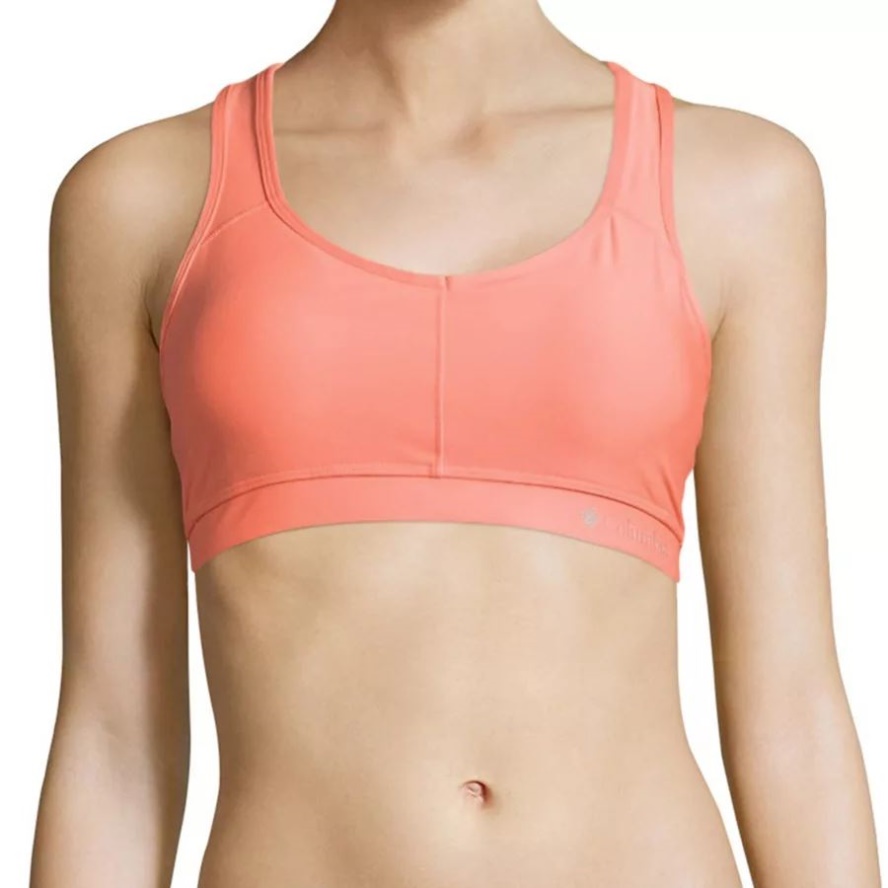 Women's Tech Omni Racerback Bra Sparkling peach Columbia Sale