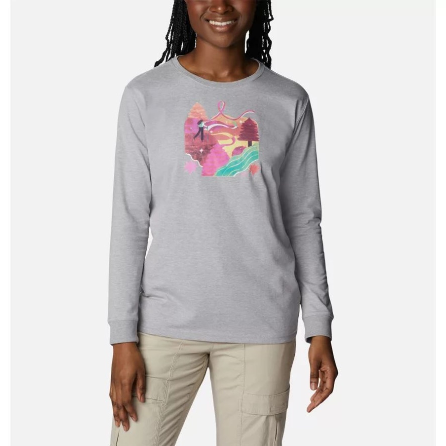 Women's Tested Tough In Pink Graphic Long Sleeve Tee II Columbia Sale Columbia Sale