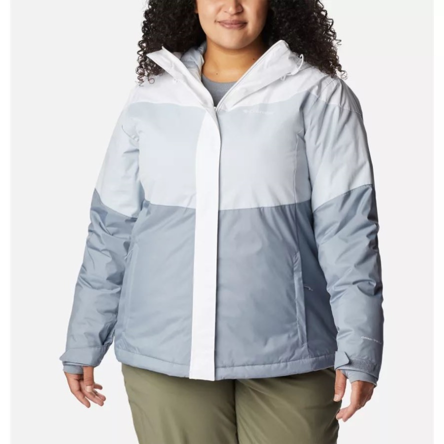 Women's Tipton Peak II Insulated Jacket Plus Size White/Tradewinds Grey/Cirrus Grey Columbia Sale