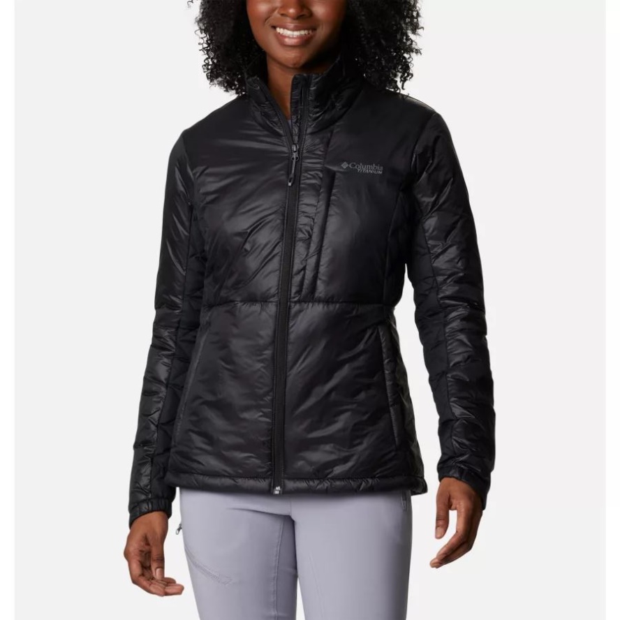 Women's Titan Pass Omni-Heat Infinity Double Wall Insulated Hybrid Jacket Black Columbia Sale