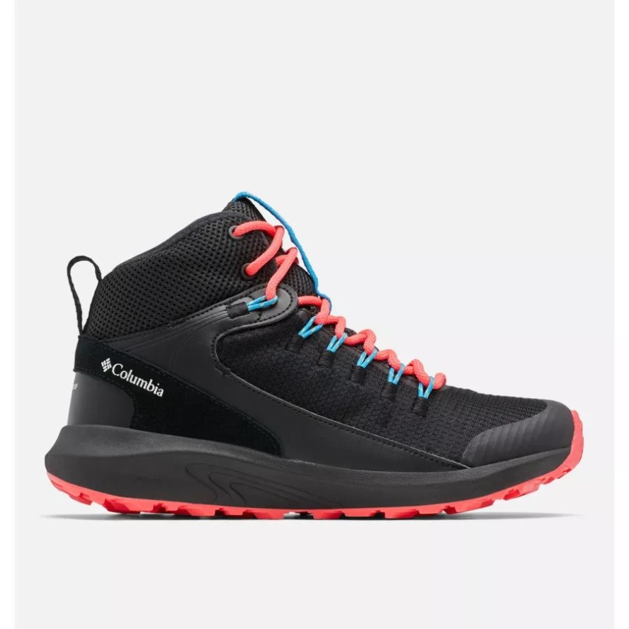Women's Trailstorm Mid Waterproof Shoe Wide Black/White Columbia Sale