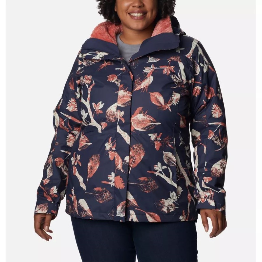 Women's Tunnel Falls Interchange Jacket Plus Size Columbia Sale Nocturnal Topiary Print