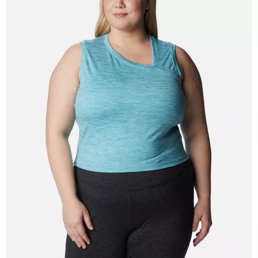 Women's Weekend Adventure Tank Plus Size Columbia Sale Sea Wave Heather