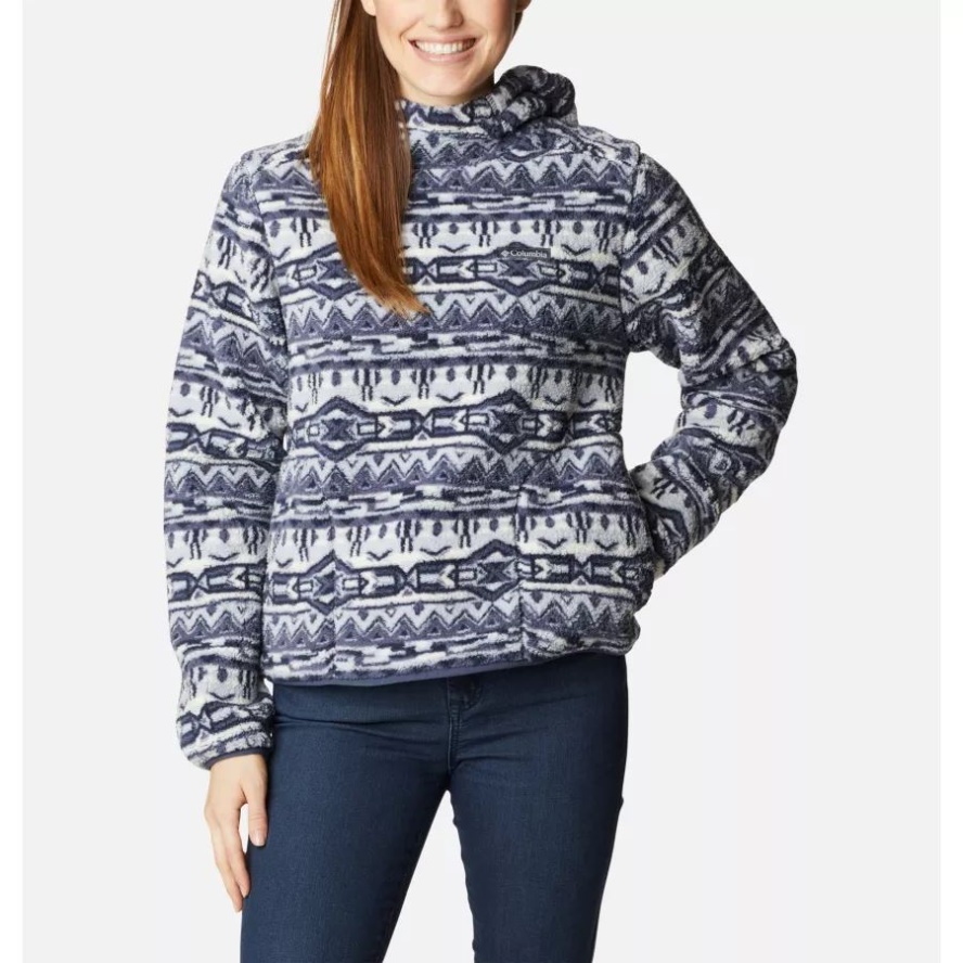 Women's West Bend Hooded Fleece Columbia Sale Nocturnal 80s Stripe Print