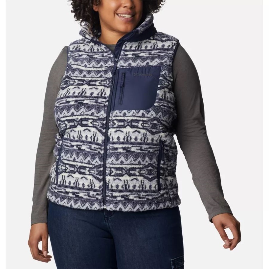 Women's West Bend Vest Plus Size Columbia Sale Nocturnal 80s Stripe Print