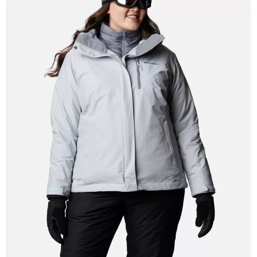 Women's Whirlibird IV Interchange Jacket Plus Size Columbia Sale Cirrus Grey Crossdye