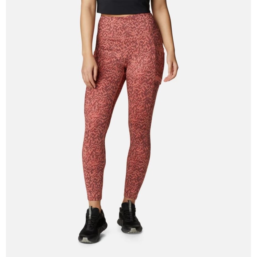 Women's Windgates II Leggings Dark Coral Terrain Columbia Sale