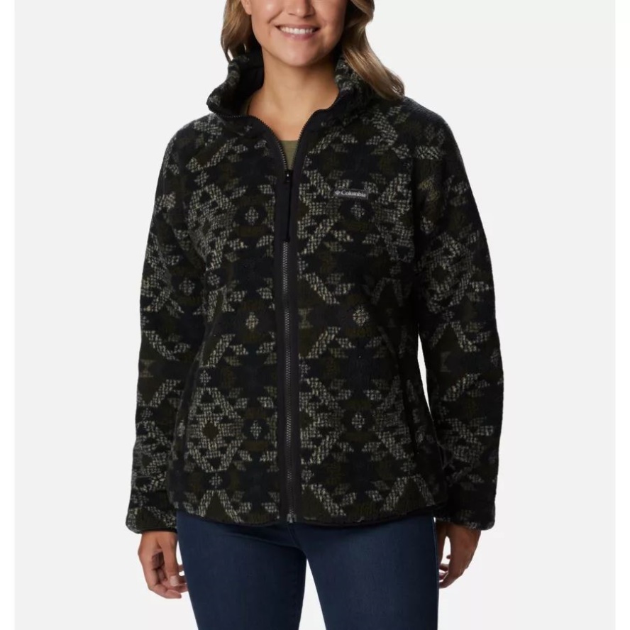 Women's Winter Warmth Heavyweight Fleece Black Blanket XL Print Columbia Sale