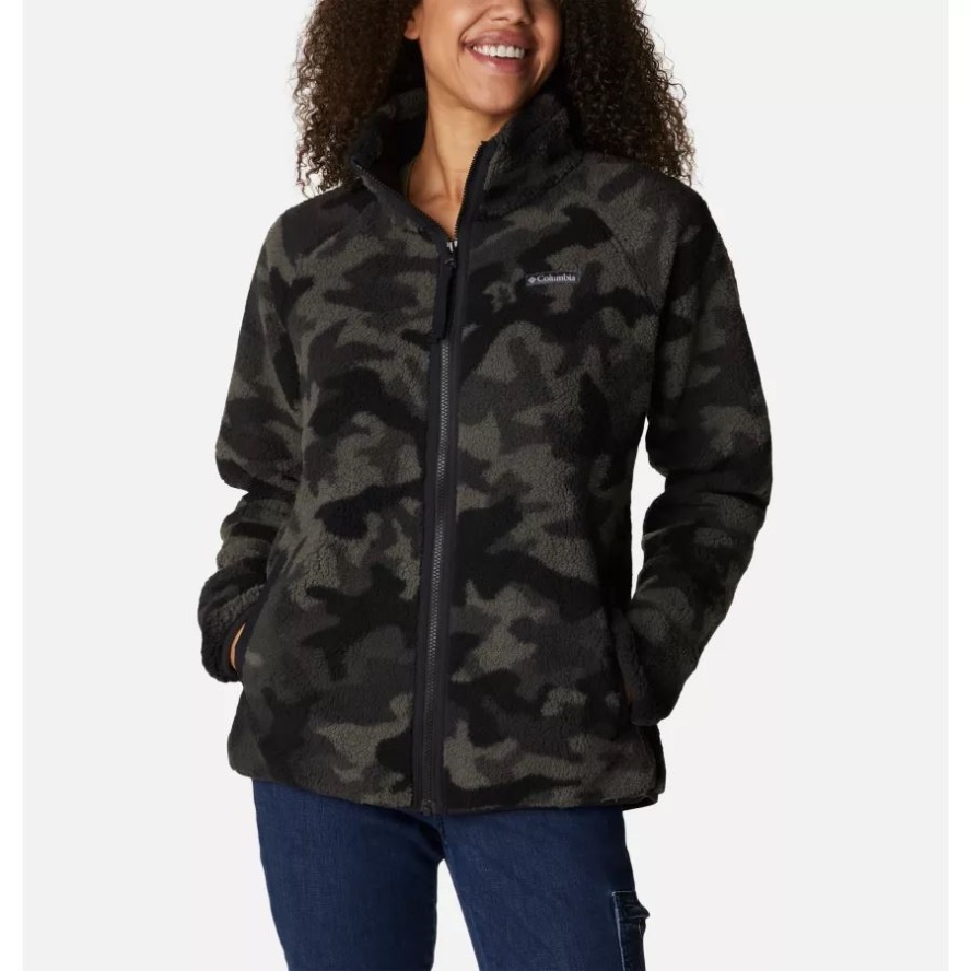 Women's Winter Warmth Heavyweight Fleece Columbia Sale Black Camo