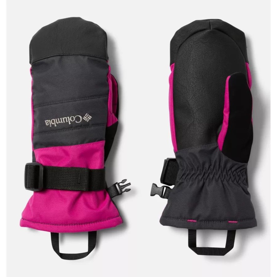 Youth Whirlibird II Waterproof Ski Mitten Shark/Wild Fuchsia Columbia Sale