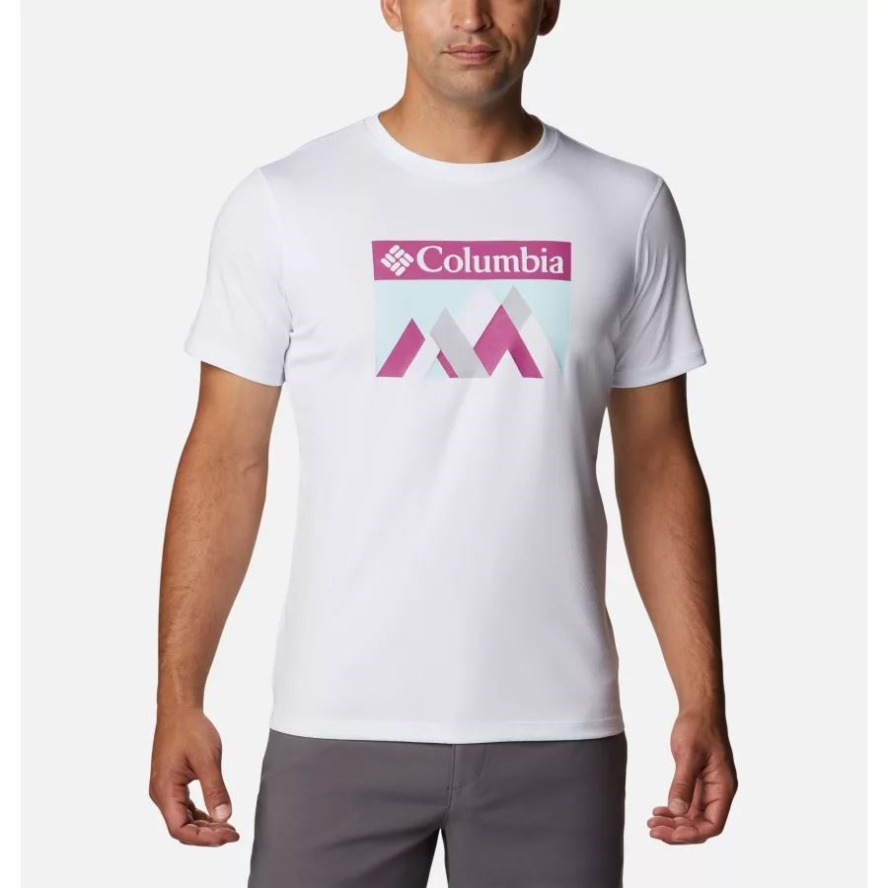 Zero Rules Technical Shirt White/Peak Fun Graphic Columbia Sale